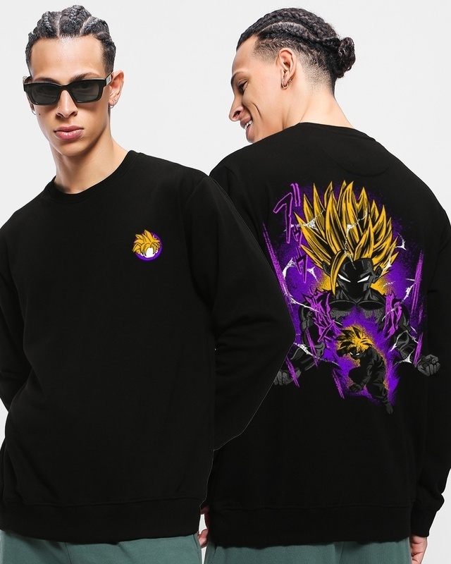 Shop Men's Black Gohan Graphic Printed Sweatshirt-Front