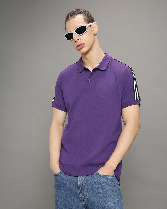 Shop Men's Purple T-shirt-Front