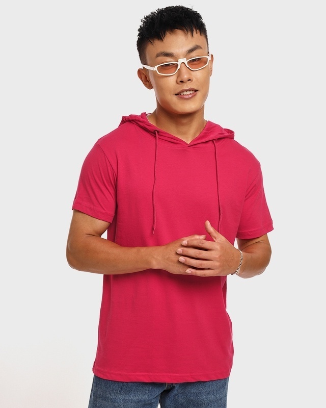 Shop Men's Auro Red Hoodie T-shirt-Front