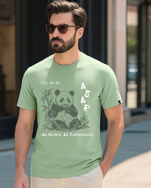Shop Men's Bird Egg Green ASAP Graphic Printed T-shirt-Front