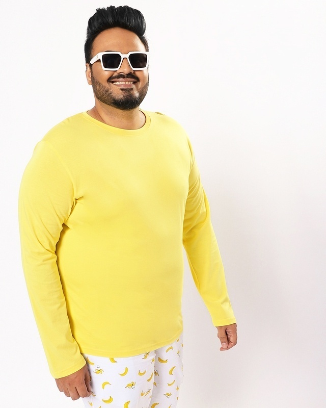 Shop Men's Birthday Yellow Plus Size T-shirt-Front