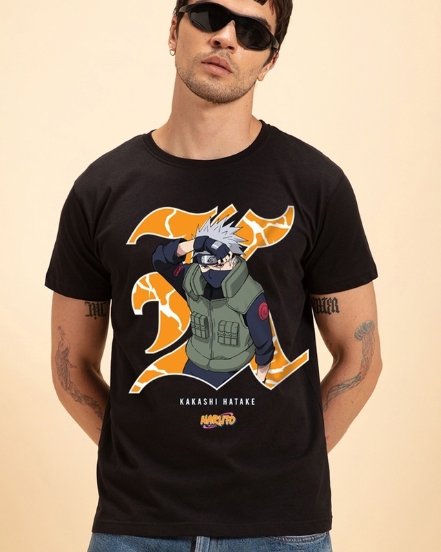 Shop Men's Black Copy Cat Ninja Graphic Printed T-shirt-Front