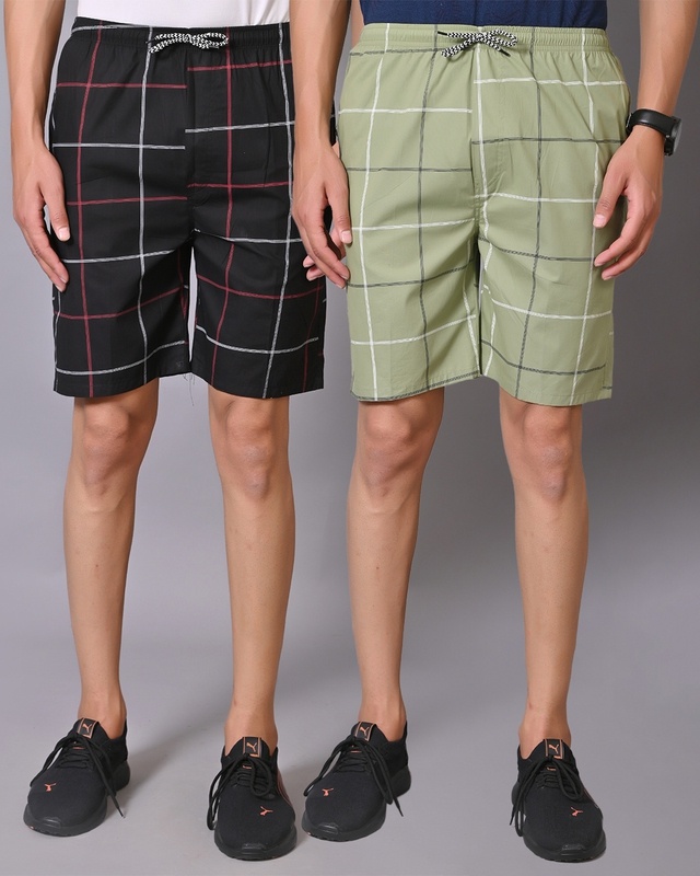 Checked Shorts  Buy Checked Shorts online in India