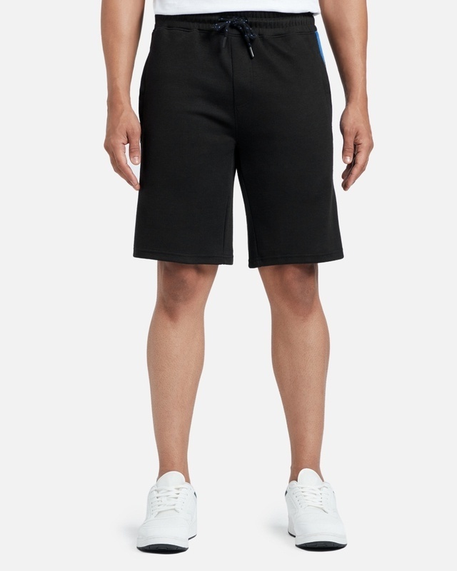 Shop Men's Black & Grey Regular Fit Shorts (Pack Of 2)-Front