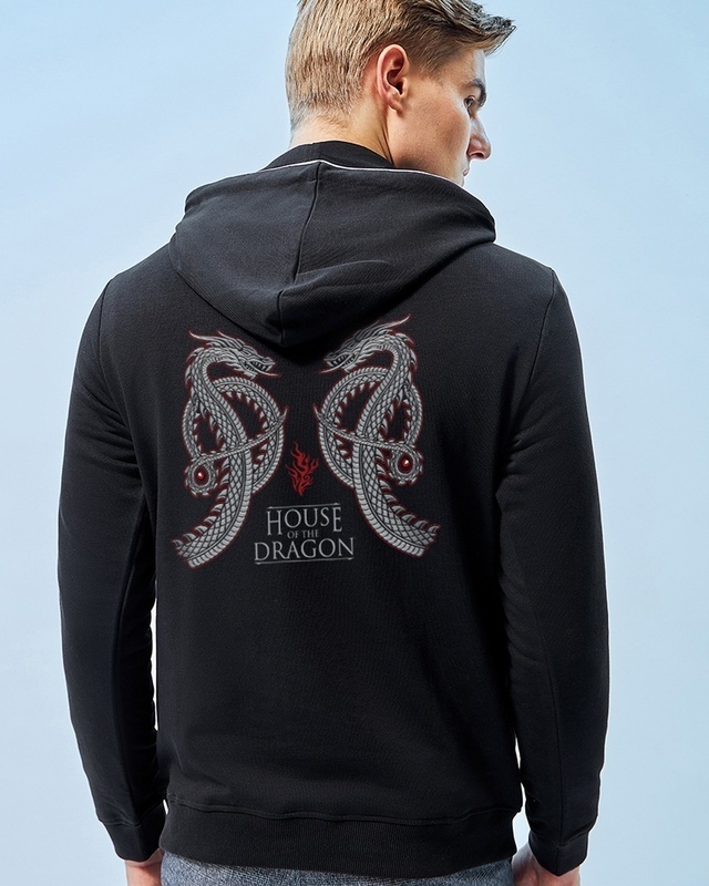 Shop Men's Black House Of The Dragon-Legacy Graphic Printed Hoodies-Front