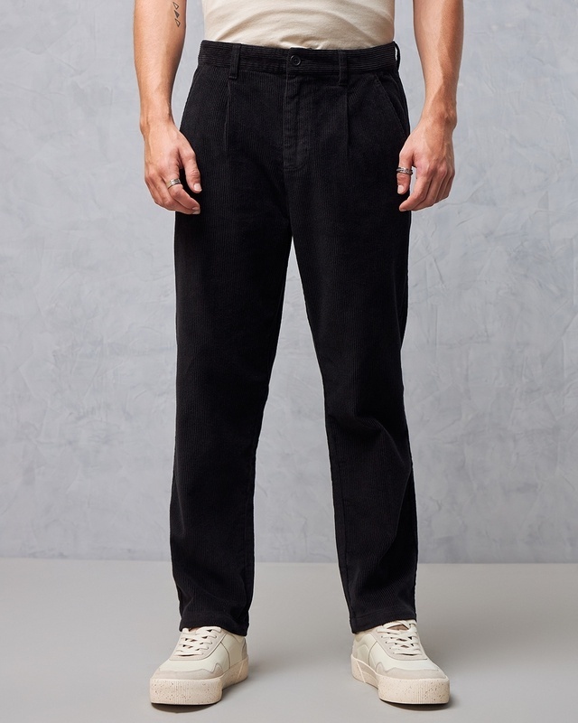 Shop Men's Black Pants-Front