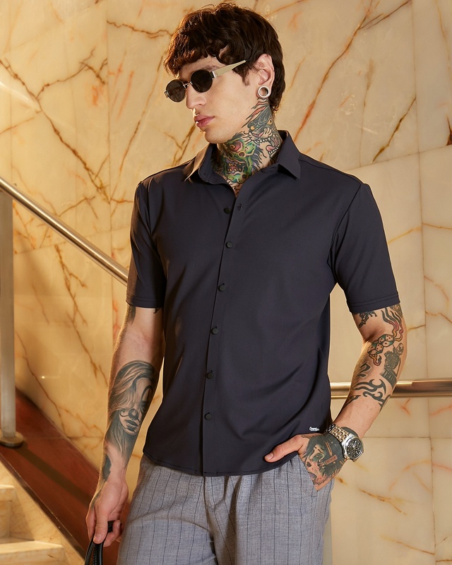 Shop Men's Black Shirt-Front