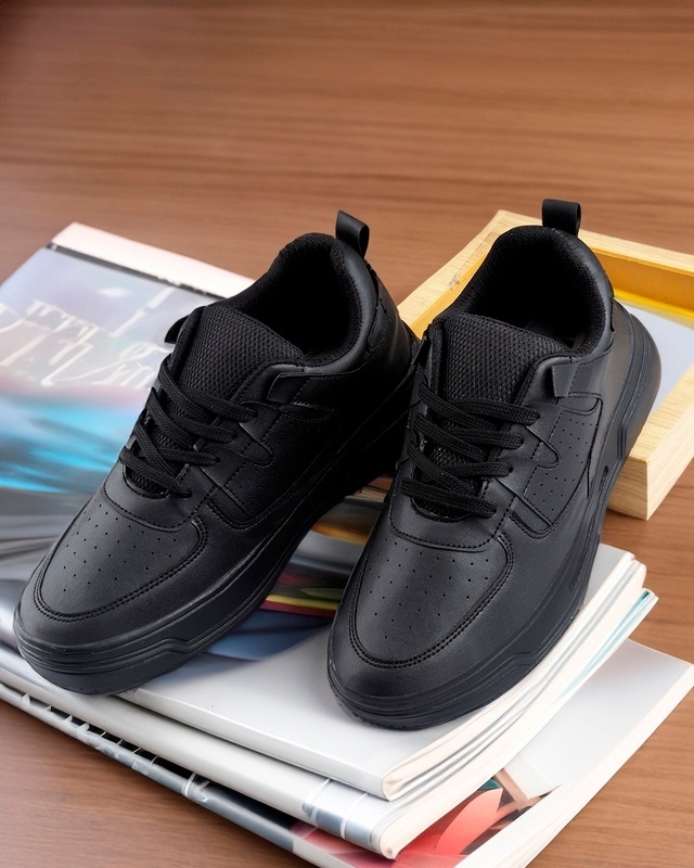 Shop Men's Black Sneakers-Front