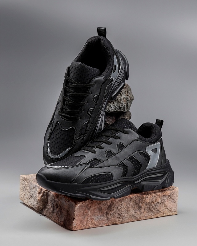 Shop Men's Black Sneakers-Front