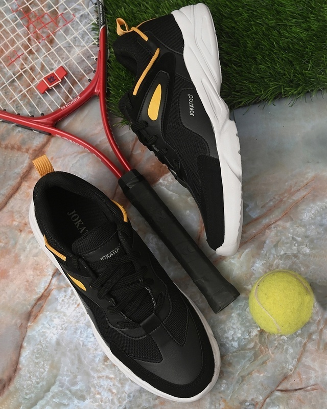 Shop Men's Black Sports Shoes-Front