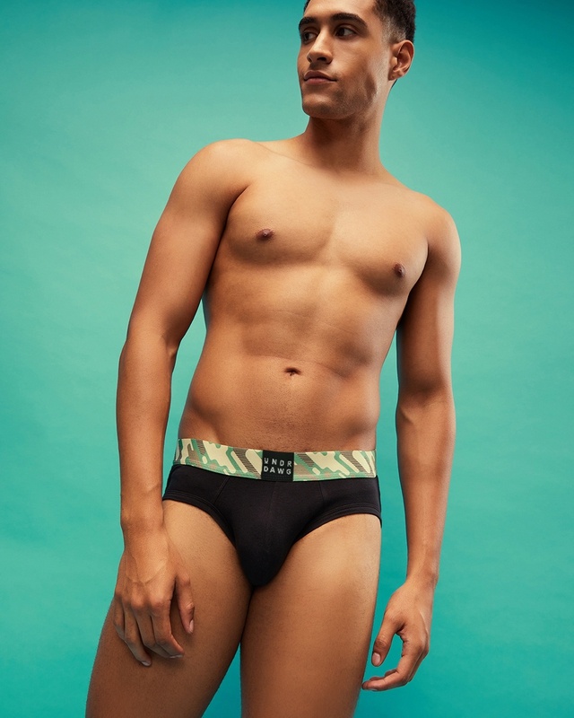 Shop Men's Black Sporty Brief-Front