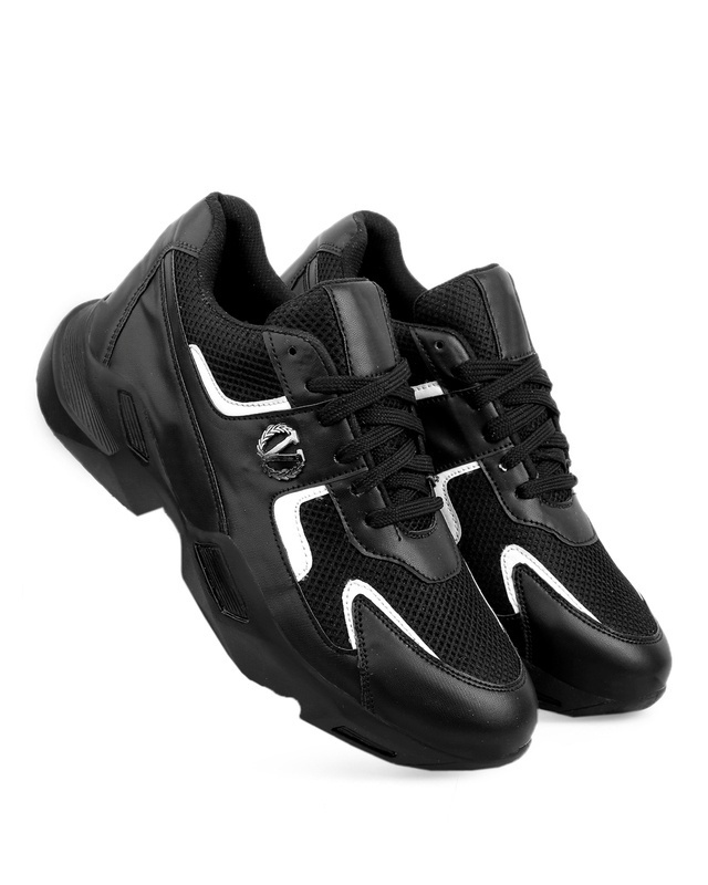 Shop Men's Black Stylish Casual Shoes-Front