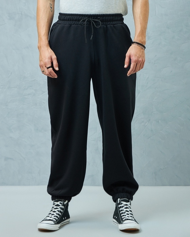 Adidas vintage 90's black baggy track pants | Shapiro Selective