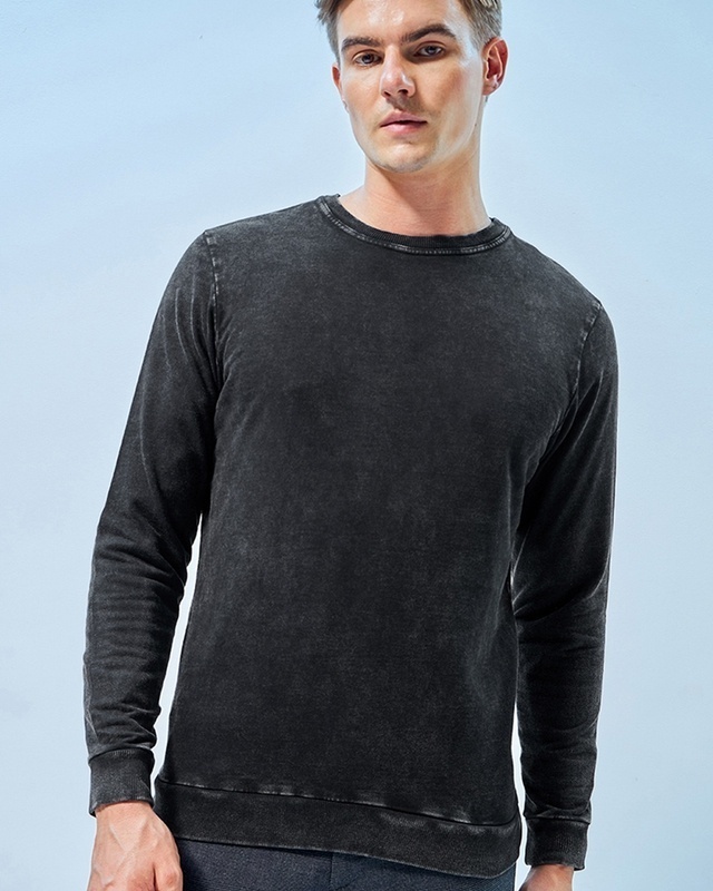 Shop Men's Black Sweatshirt-Front