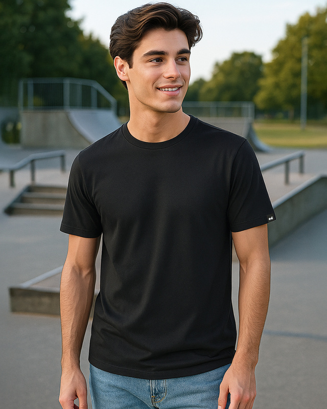 Shop Men's Black T-shirt-Front