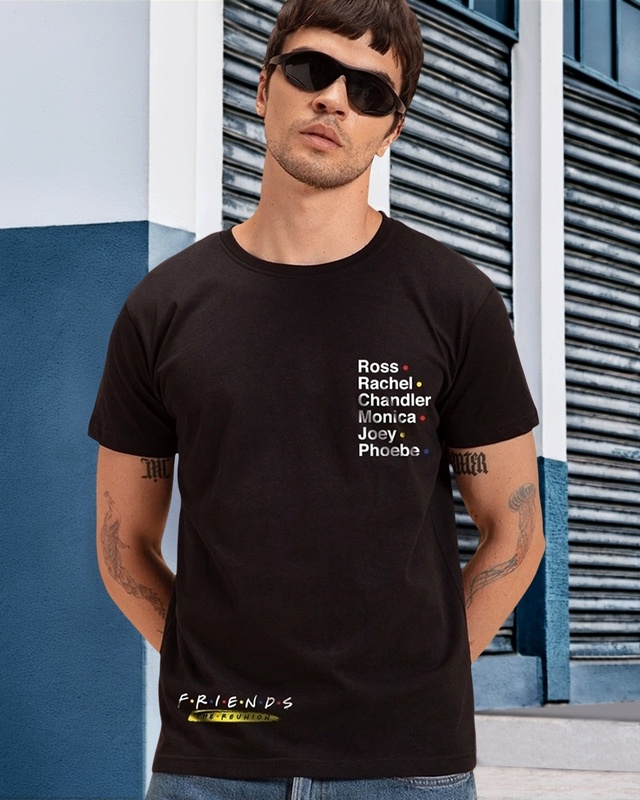 Shop Men's Black The Reunion Graphic Printed T-shirt-Front