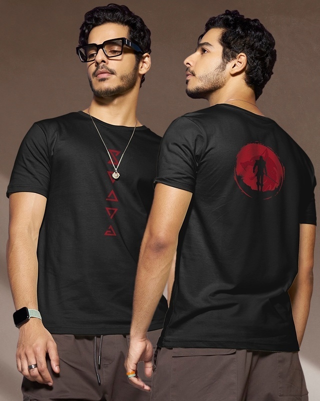 Shop Men's Black Witcher of Rivia Graphic Printed T-shirt-Front