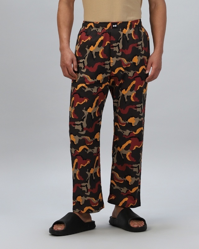 Shop Men's Multicolor All Over Printed Pyjamas-Front