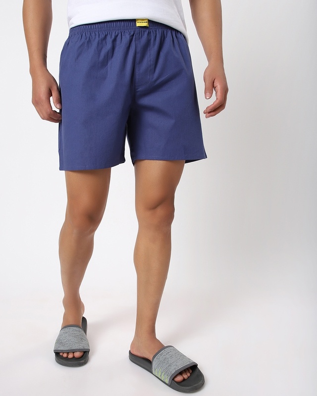 Shop Men's Blue Boxers-Front