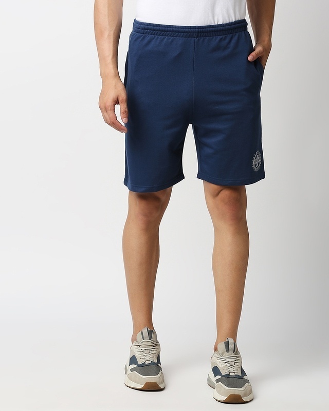 Shop Men's Blue Casual Shorts-Front