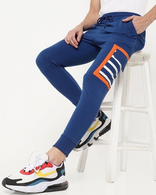 Buy Fitted Track Pants with Typographic Taping Online at Best Prices in  India  JioMart