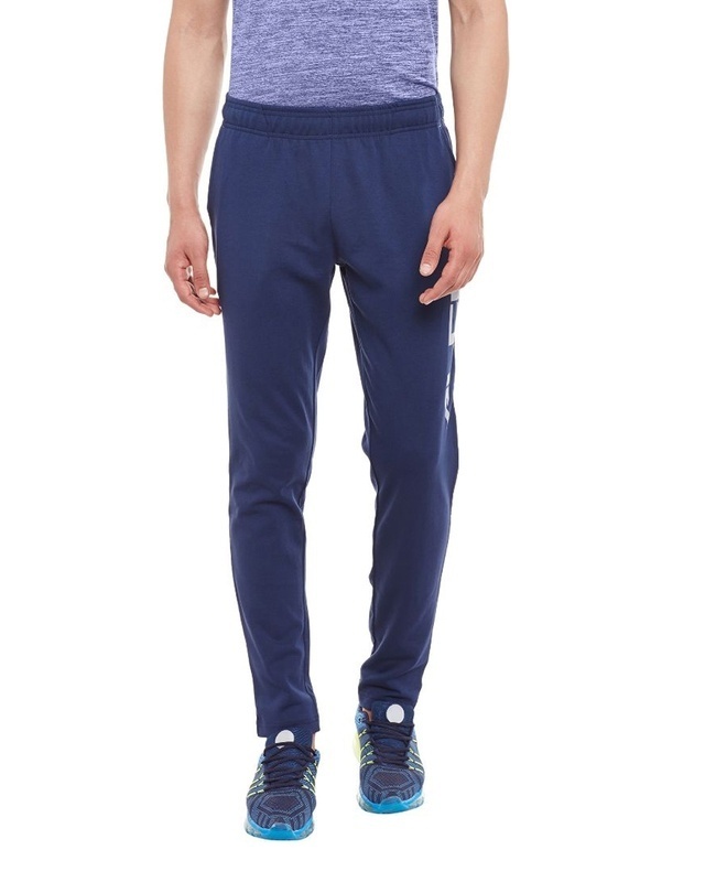 Shop Men's Blue Core Performance Slim Fit Track Pants-Front
