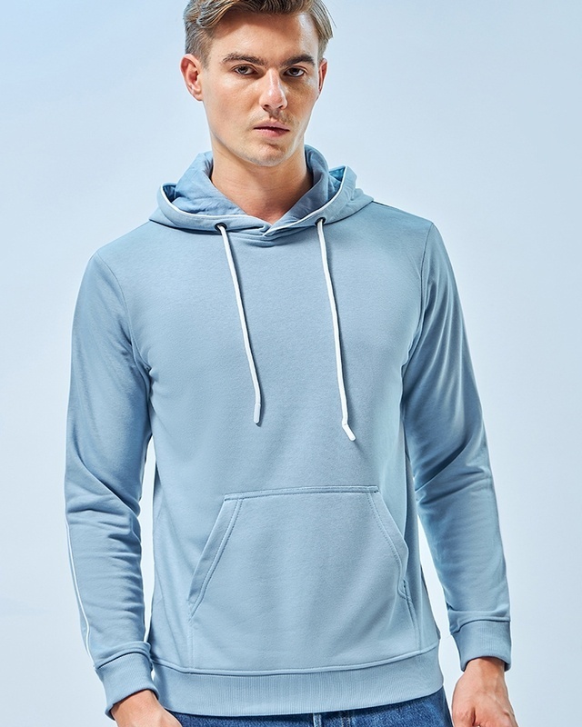 Shop Men's Blue Hoodie-Front