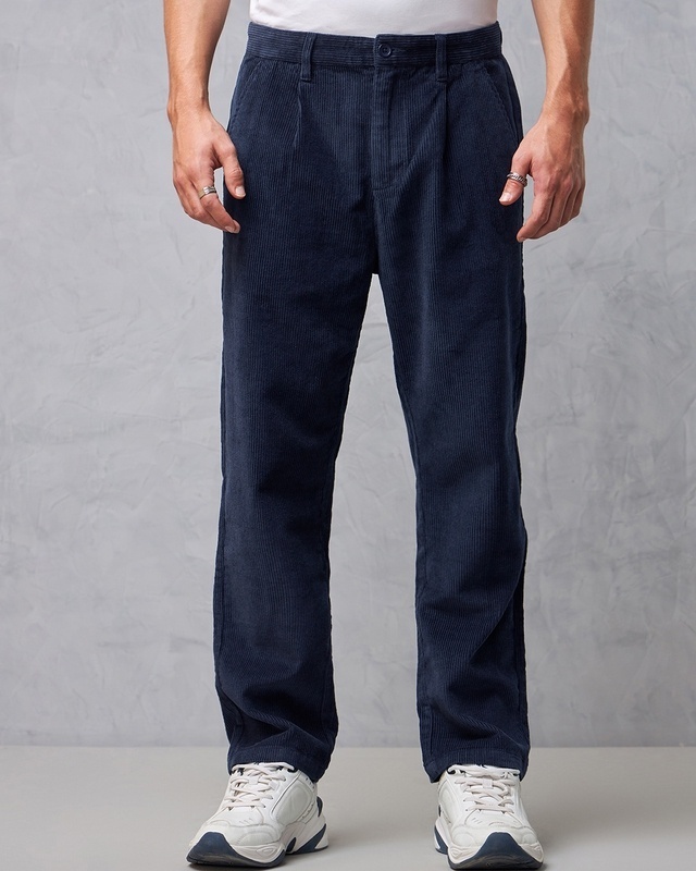 Shop Men's Blue Pants-Front