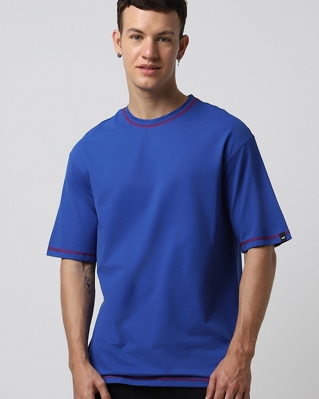 Men's Blue Oversized T-shirt