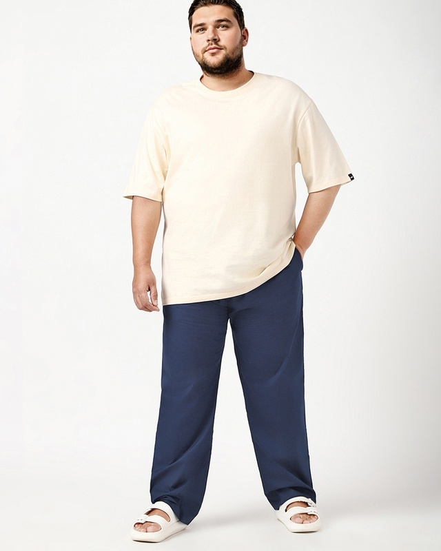 Shop Men's Blue Plus Size Pyjamas-Front