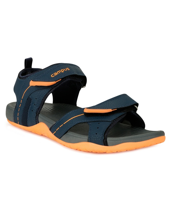 Shop Men's Blue Self Design Sandals-Front