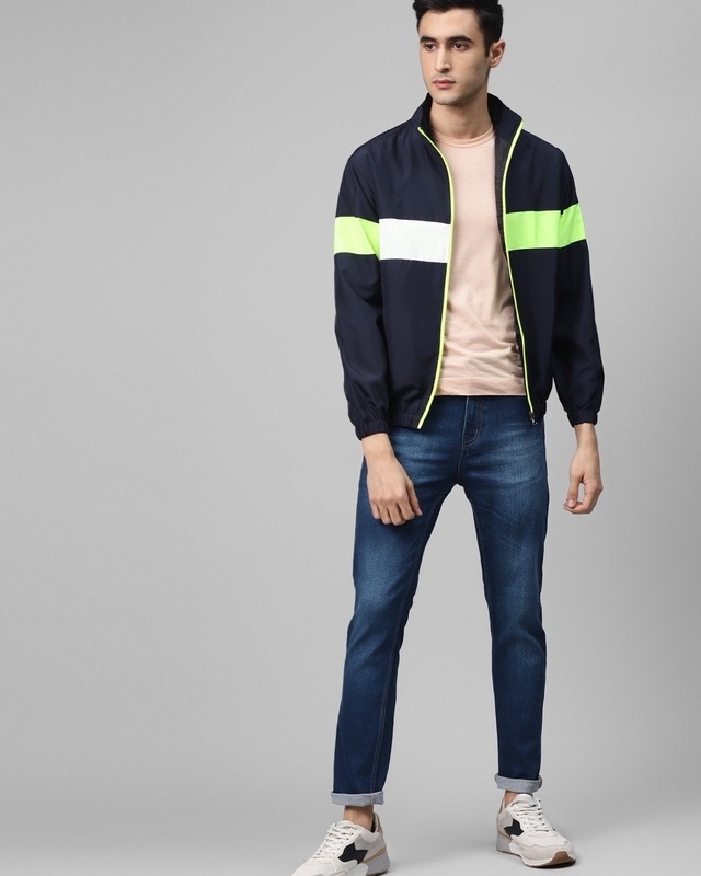 Shop Men's Blue Slim Fit Jeans-Front