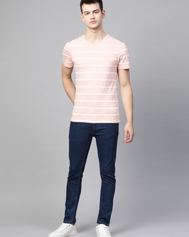 Shop Men's Blue Slim Fit Jeans-Front