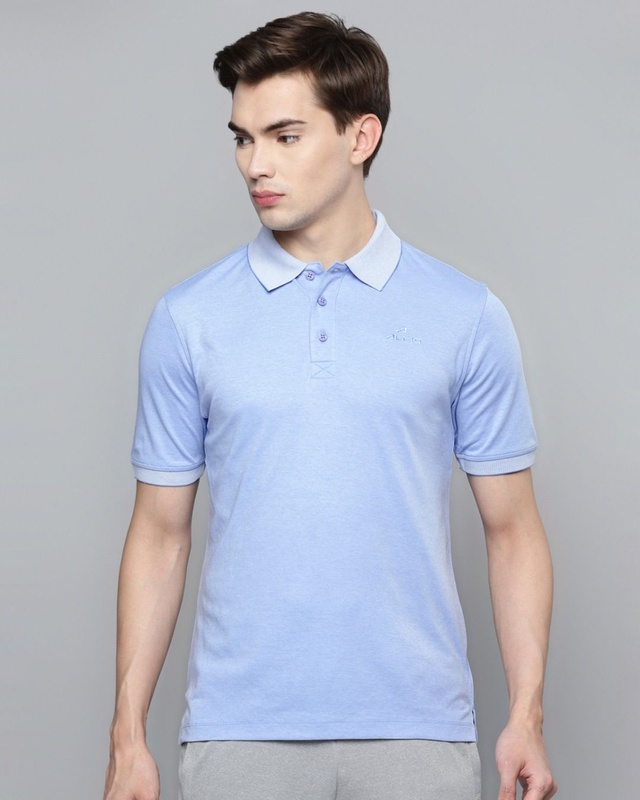 Shop Men's Blue Slim Fit T-shirt-Front