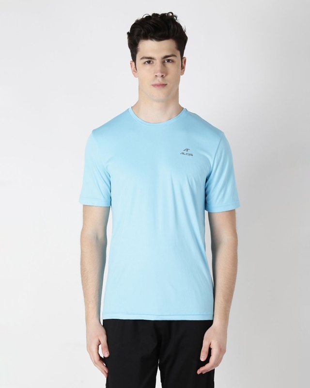 Shop Men's Blue Slim Fit T-shirt-Front