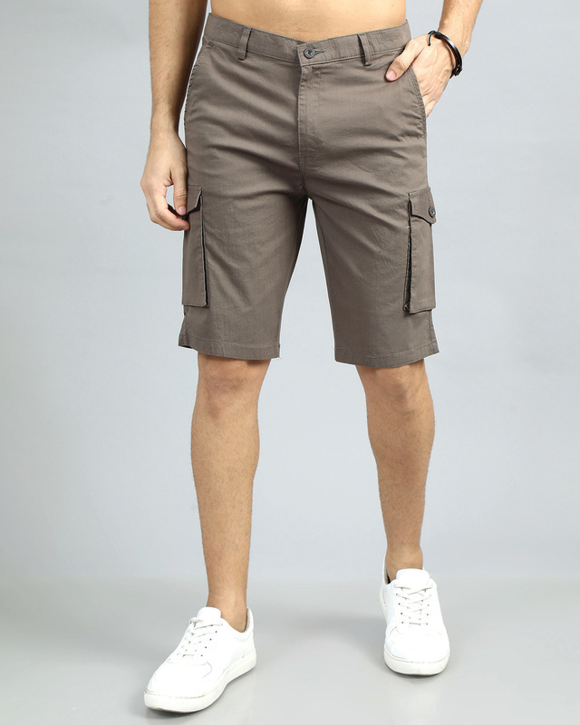 Shop Men's Brown Cargo Shorts-Front