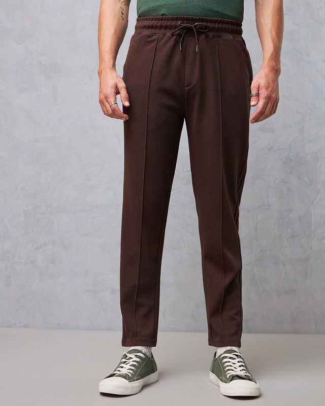 Shop Men's Brown Track Pants-Front