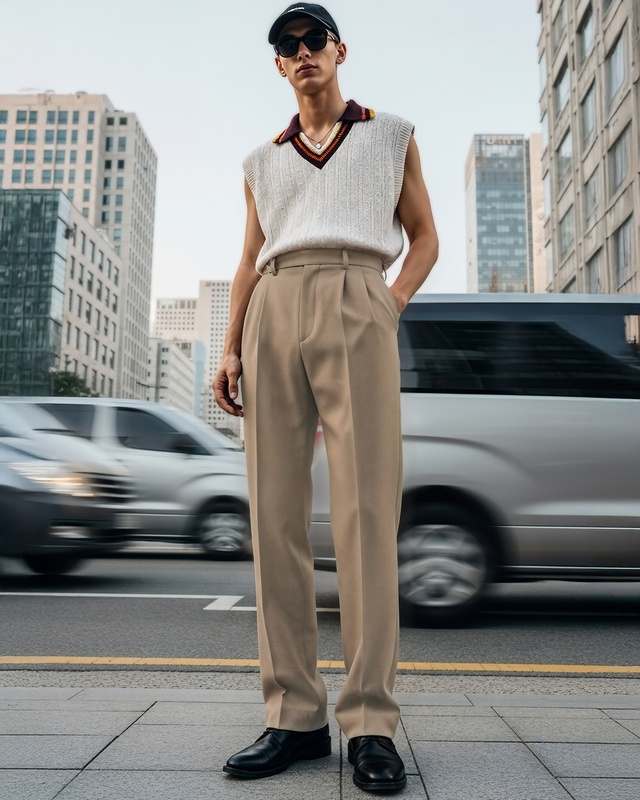 Shop Men's Brown Gurkha Pants-Front