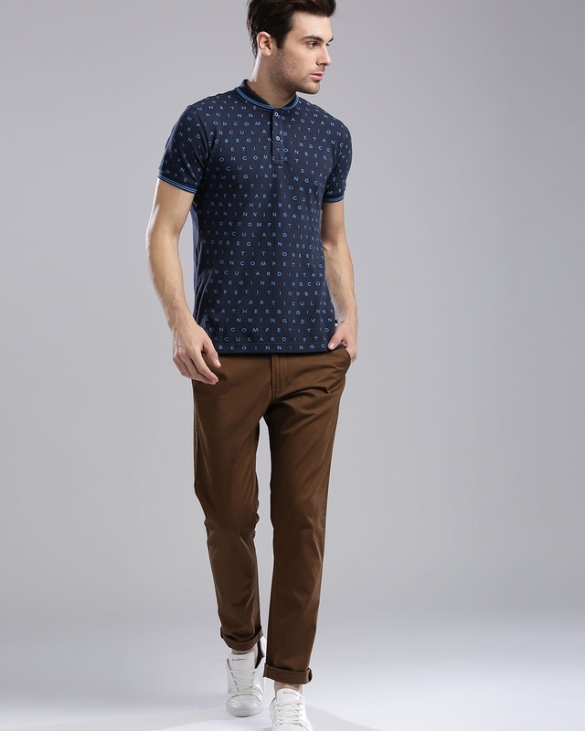 Shop Men's Brown Slim Fit Chinos-Front