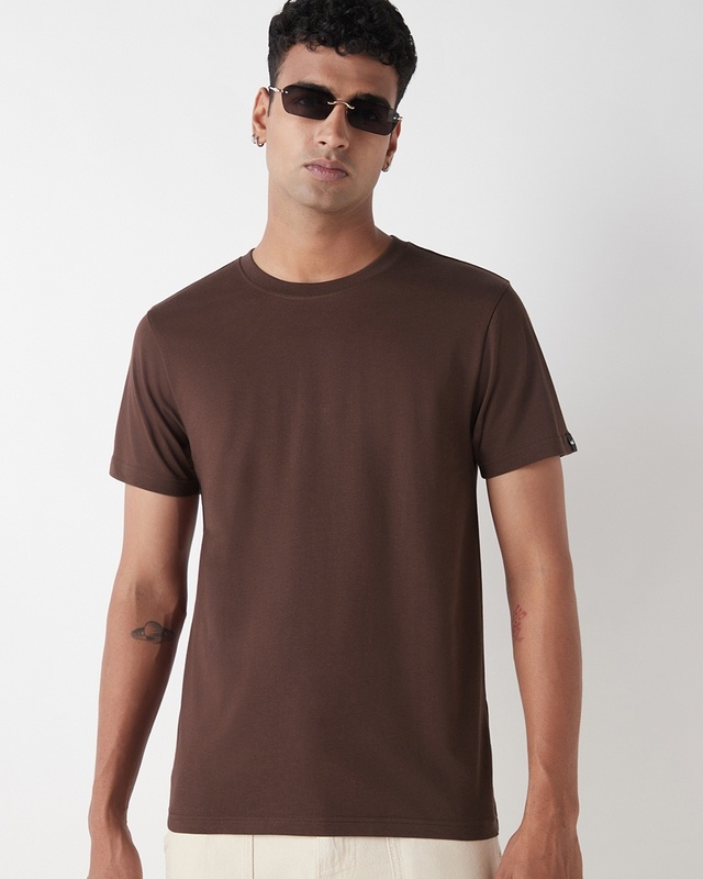 Shop Men's Brown T-shirt-Front
