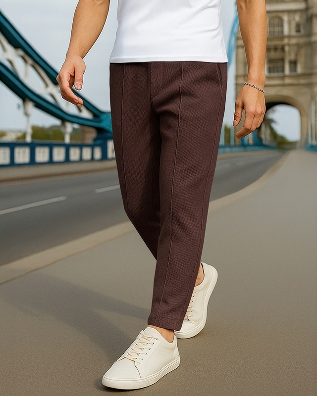 Shop Men's Brown Track Pants-Front