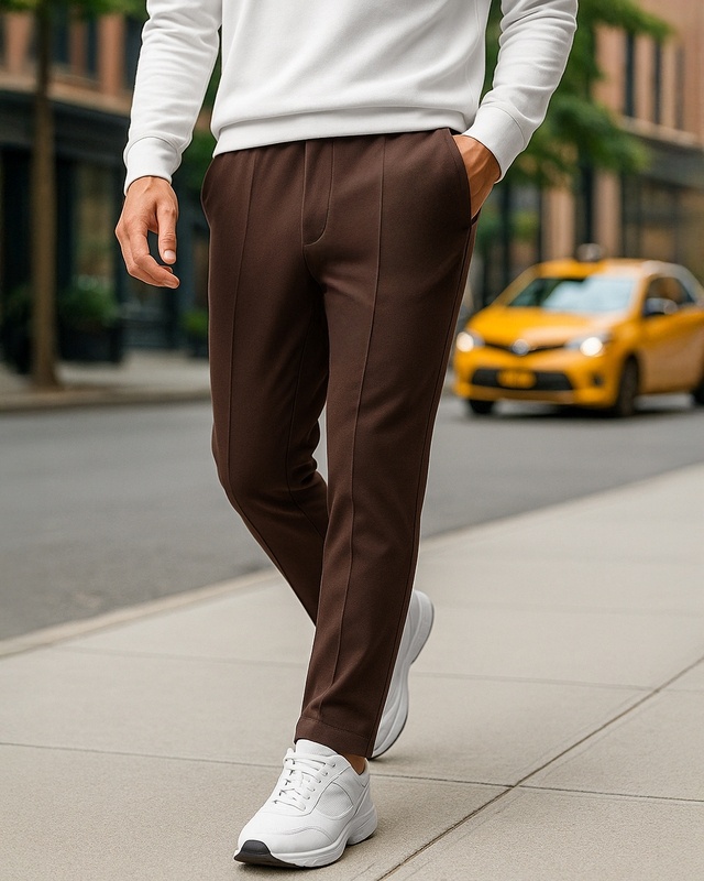 Shop Men's Brown Track Pants-Front