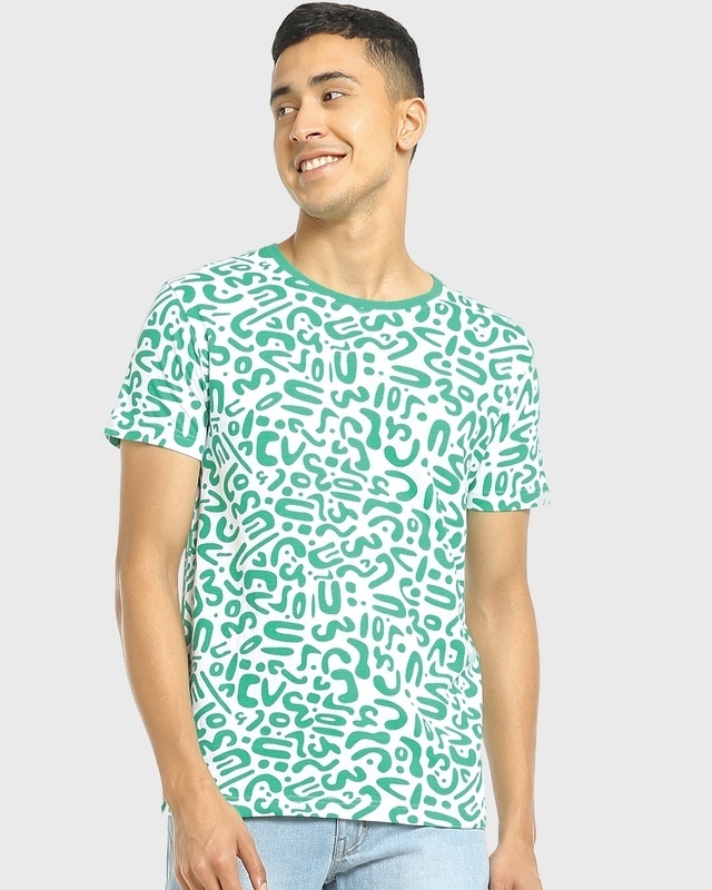 Shop Men's Bubble Gum All Over Printed T-shirt-Front