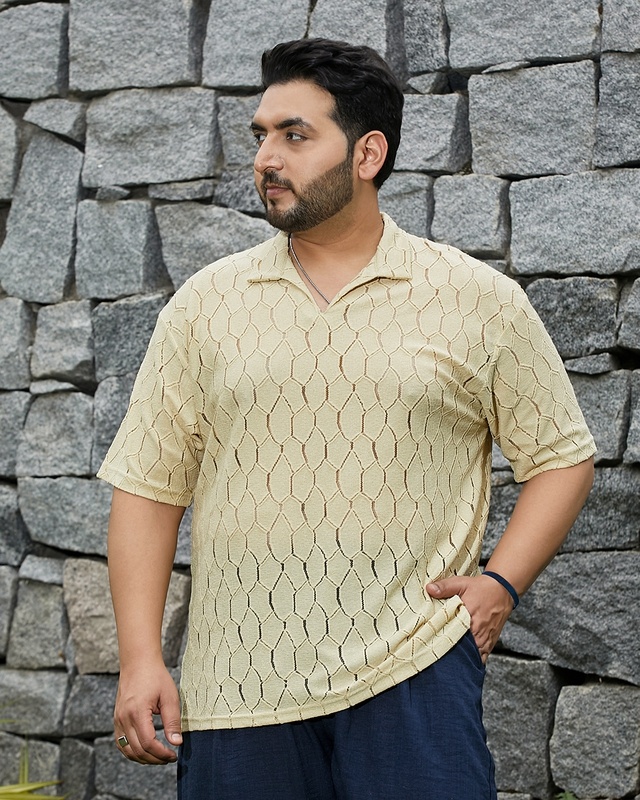 Men's Butter Yellow Polo T-shirt