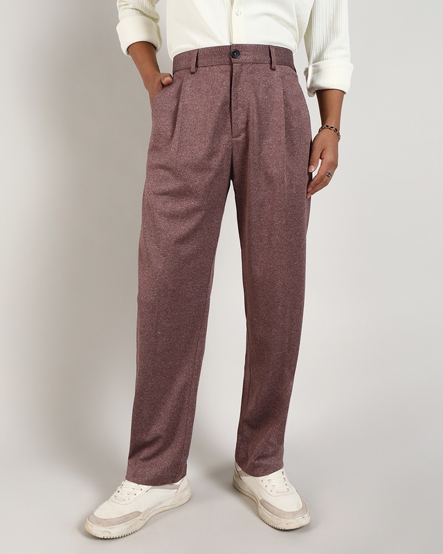 Shop Men's Chocolate Brown Pants-Front