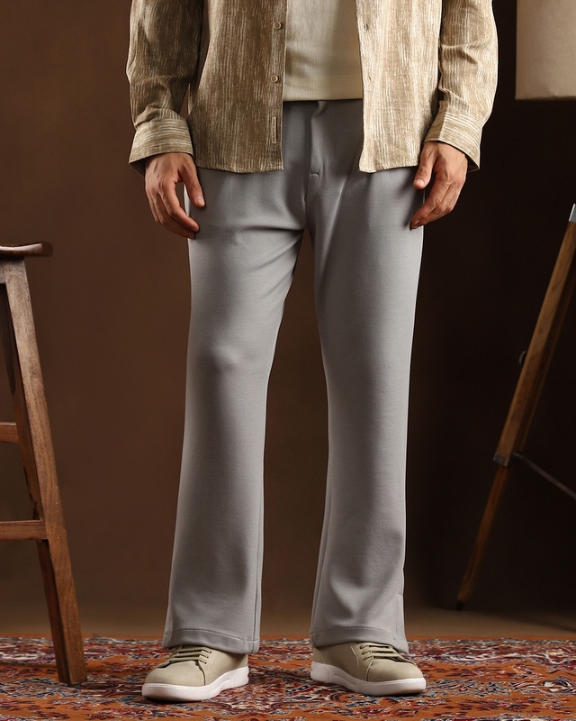 Men's Coin Grey Straight Fit Pants