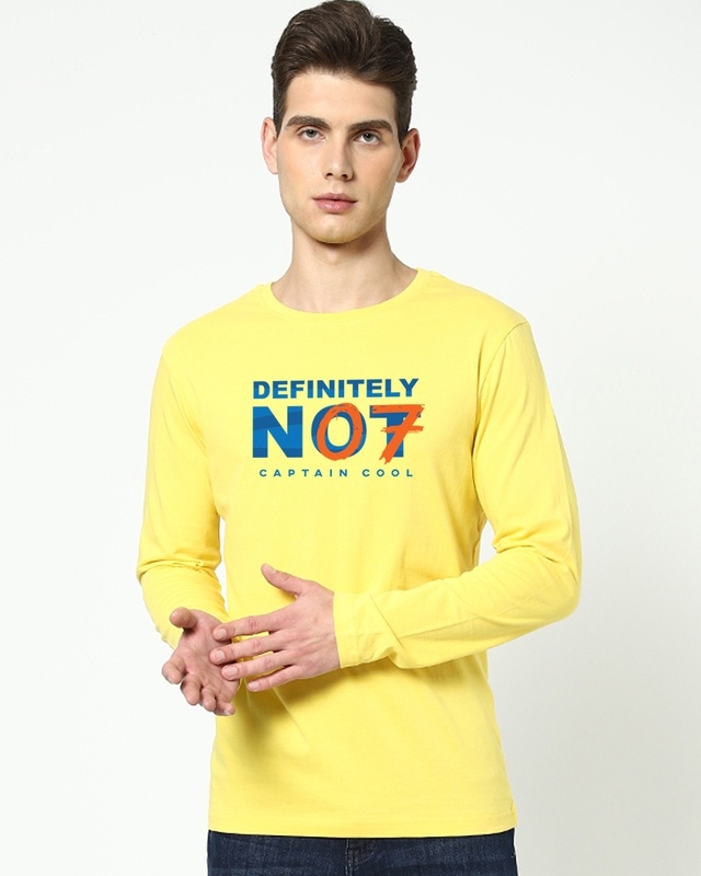 Shop Men's Definitely Not 7 Full Sleeve T-shirt-Front