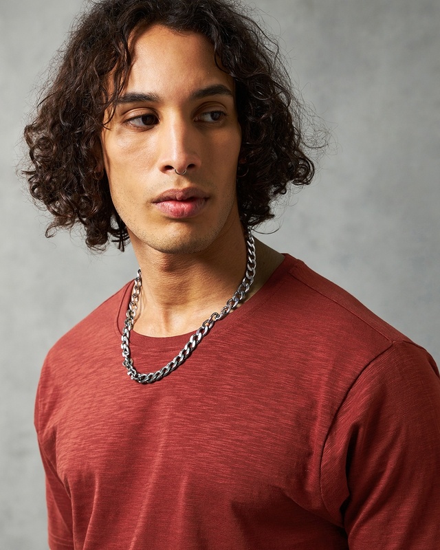 Shop Men's Brick Red T-shirt-Front
