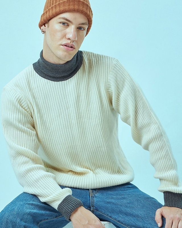 Shop Men's Gardenia Flatknit Sweater-Front