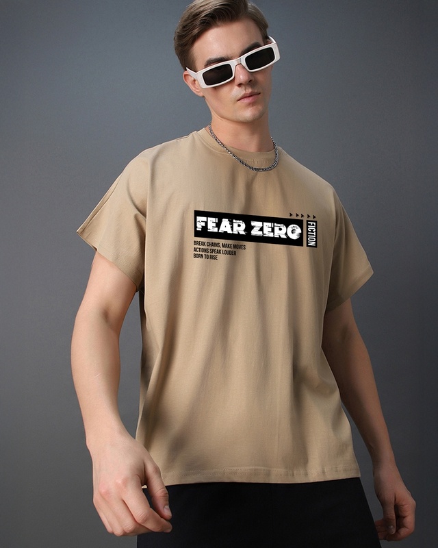 Shop Men's Ginger Root Brown Fear Zero Typography Square Fit Vest-Front